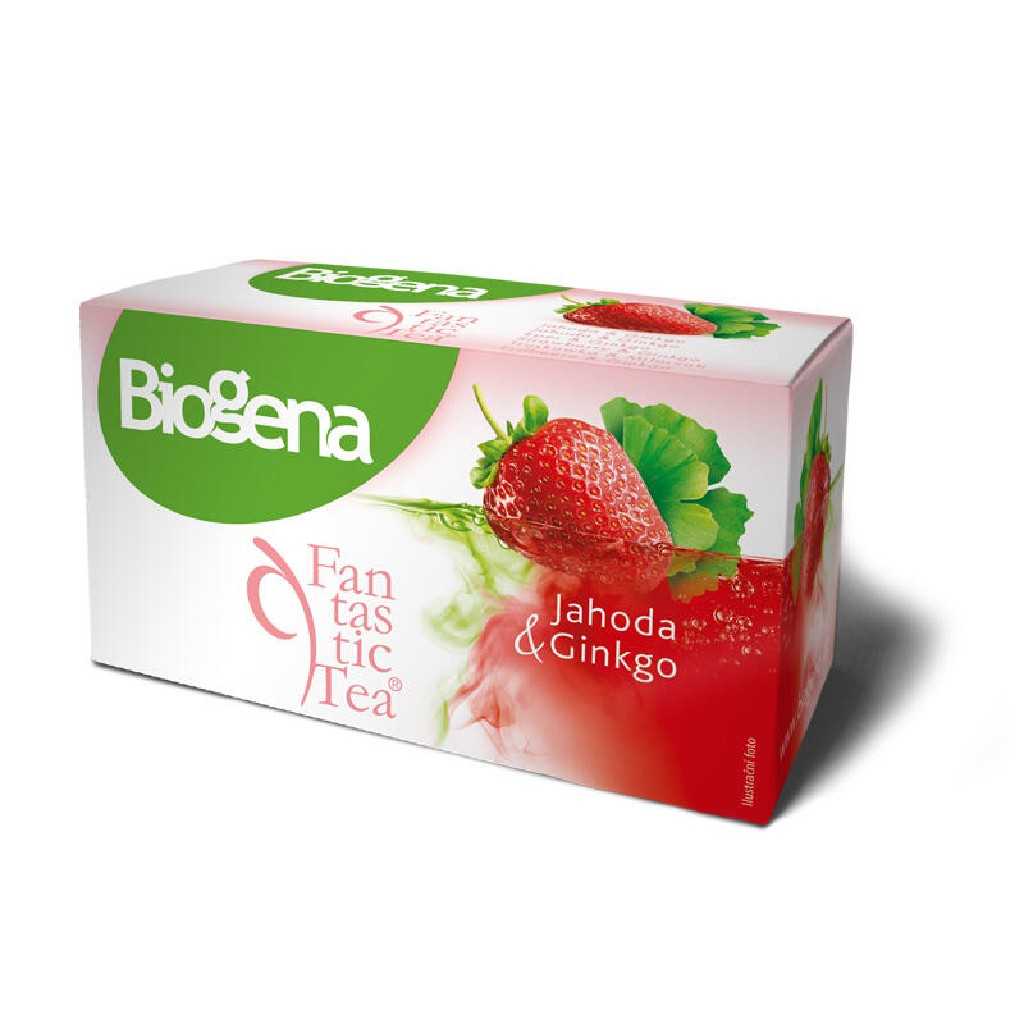 Biogena Čaj Fantastic Tea Jahoda a Ginkgo 20 x 2 g