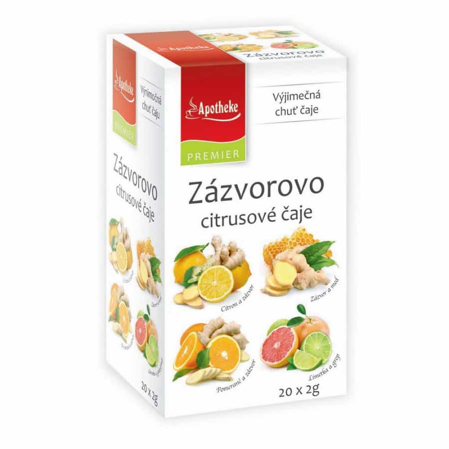 Apotheke Zázvorovo-citrusové čaje 4v1 20 vrecúšok