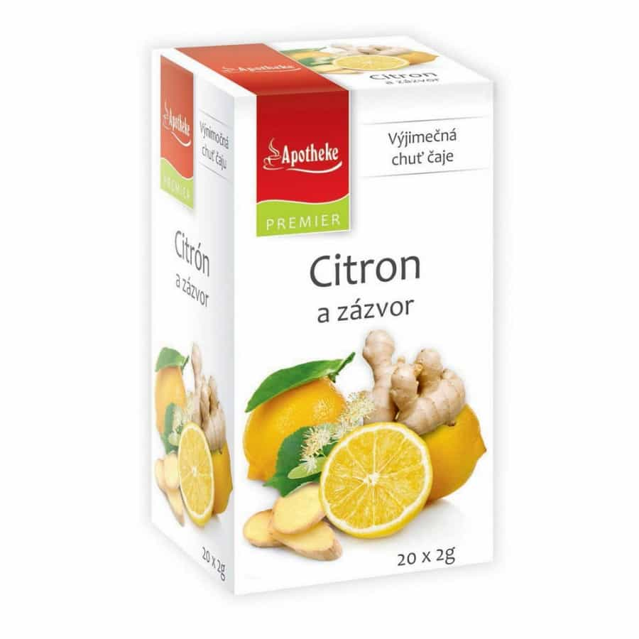 Apotheke Premiere Citrón a zázvor 20 vrecúšok