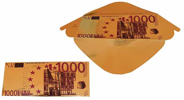 Fikar mliečna čokoláda - Zlatá bankovka 1 000 Euro 60g