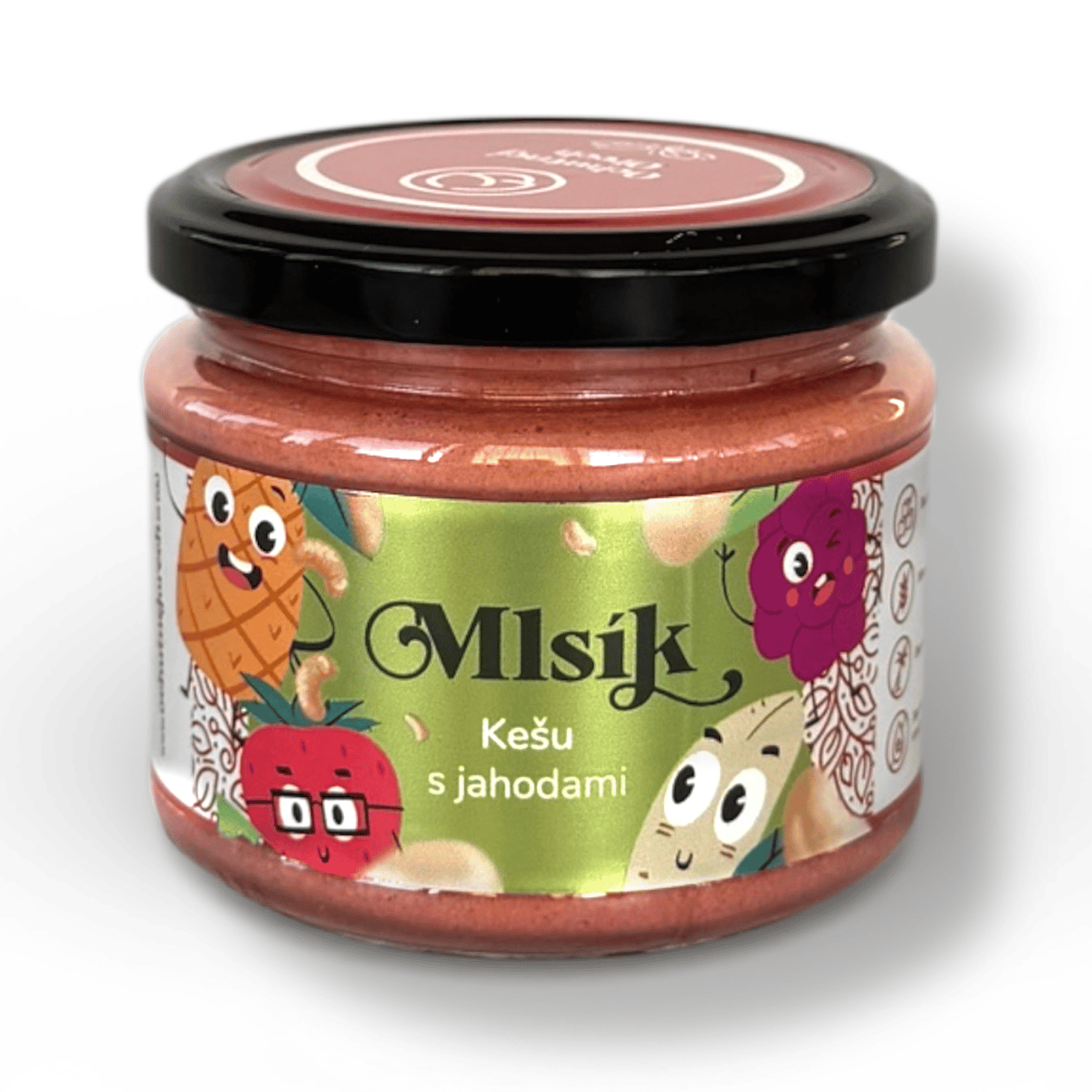 Mlsík krém kešu s jahodami