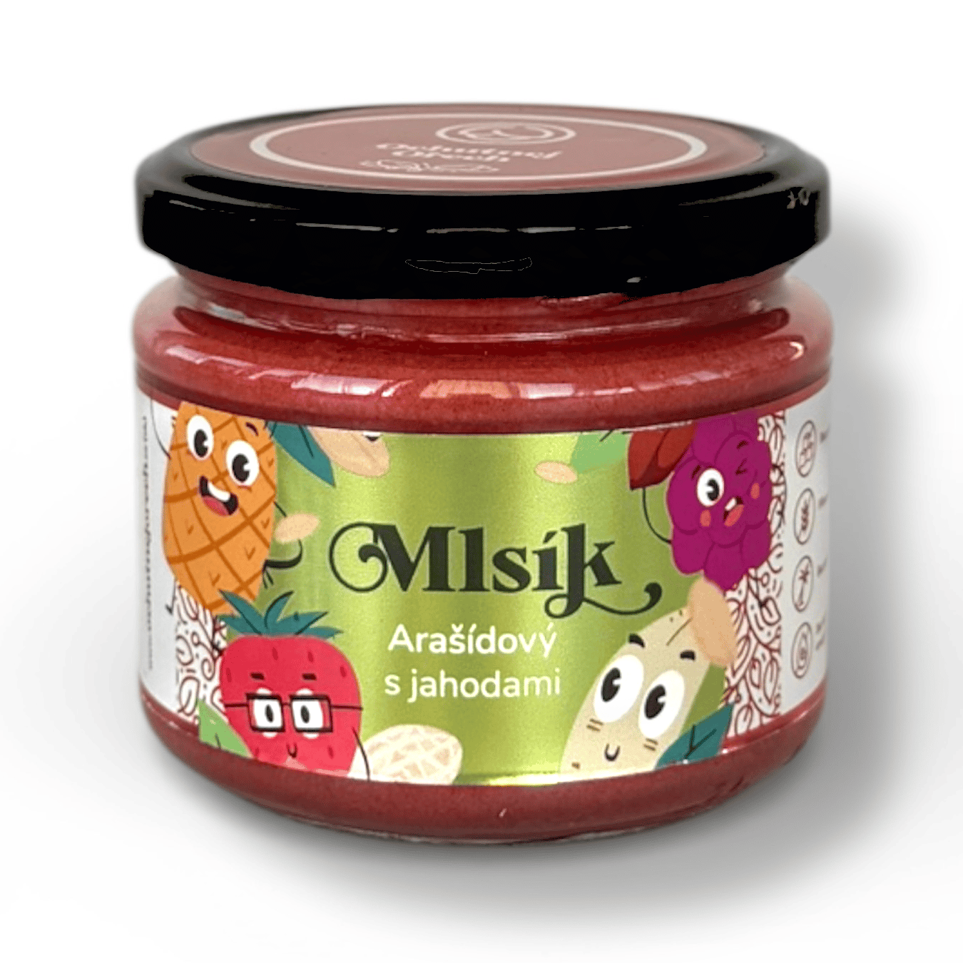 Mlsík krém arašidový s jahodami