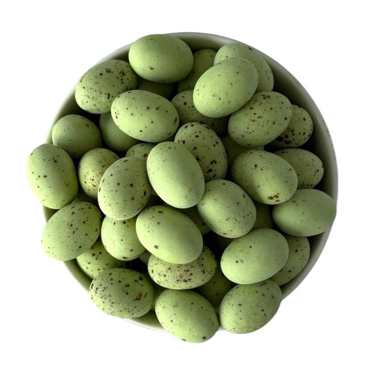 Zelené vajíčka plnené krémom s pistáciovou príchuťou