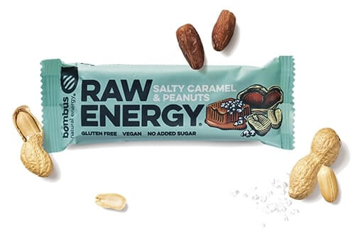 Bombus RAW Energy slaný karamel a arašidy 50 g