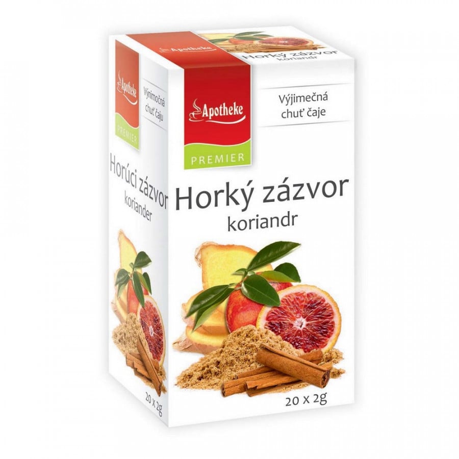 Apotheke Premiere Čaj Horký zázvor a koriander 20 vrecúšok