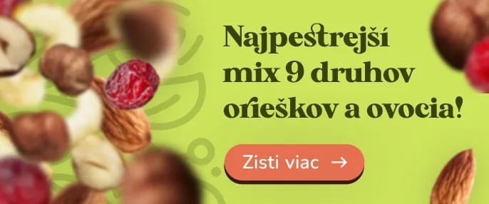 Ochutnaj rozmanitú Fitness zmes s orieškami a ovocím