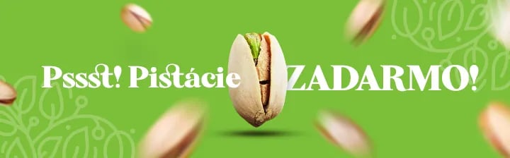 Pistácie zadarmo pri nákupe nad 12 EUR