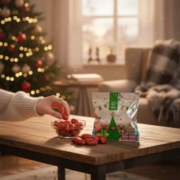 Ochutnaj Vianoce - Mandle JAHODOVÉ v bielej čokoláde