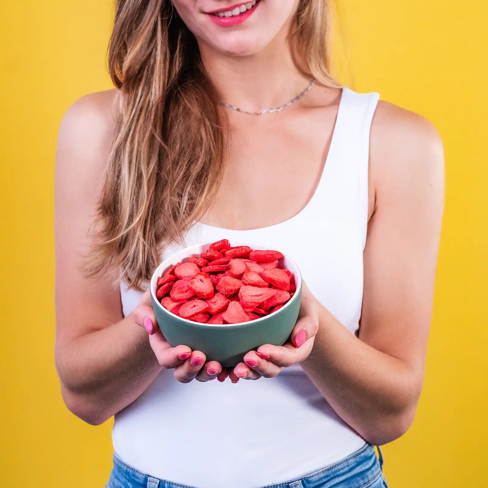 Lyofilizované jahody (mrazom sušené)