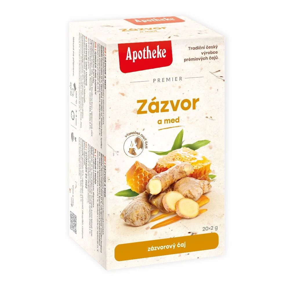 Apotheke Premiere Zázvor a med 20 vrecúšok
