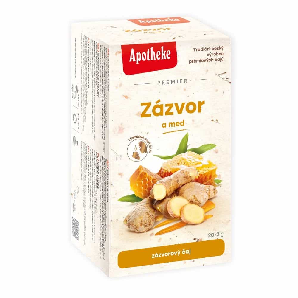Apotheke Premiere Zázvor a med 20 vrecúšok