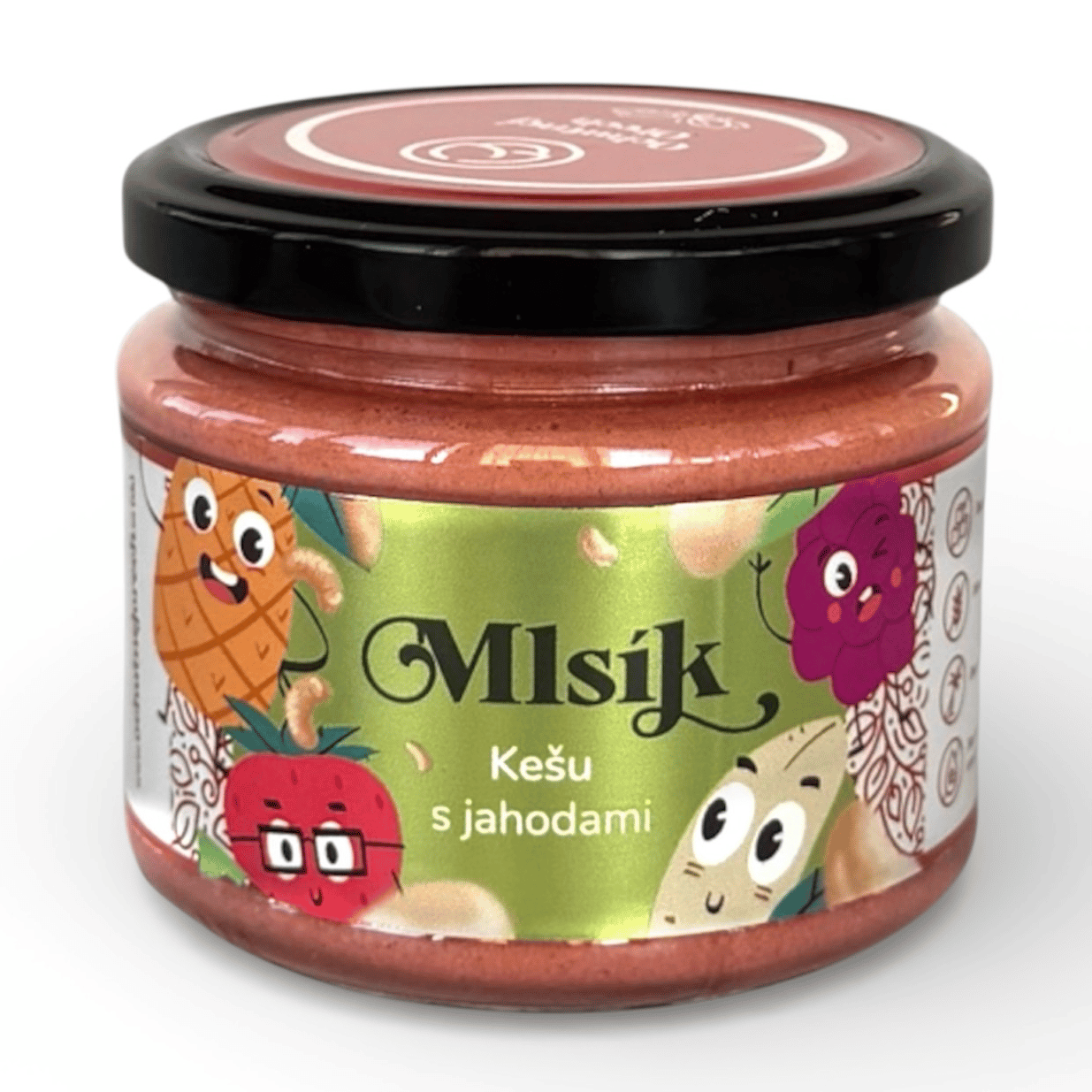 Mlsík kešu s jahodami