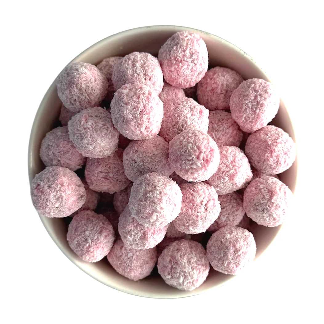 Mlsík jablkové guľôčky s jahodovou polevou