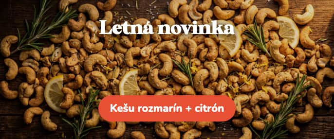 Letná novinka - Kešu s citronom a rozmarínom