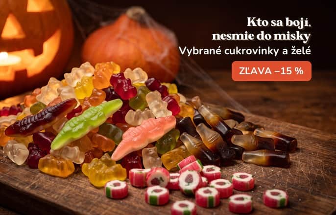 Halloweenske sladkosti so zľavou 15 %