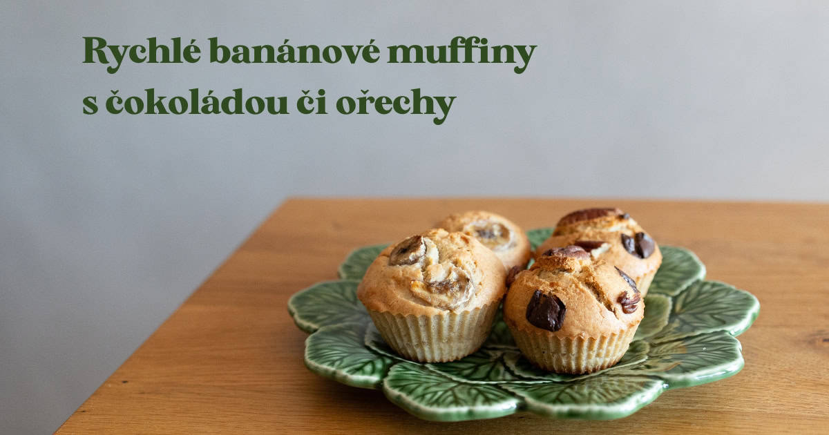 Najlepší recept na rýchle banánové muffiny s čokoládou