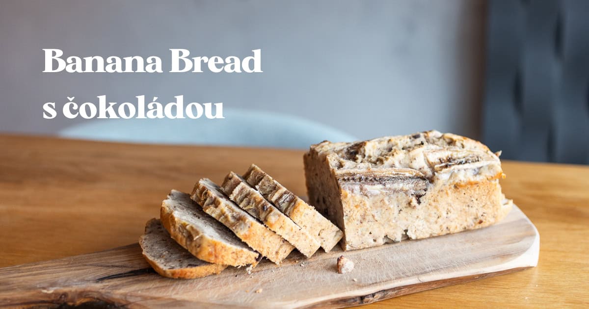 Recept na jednoduchý a lahodný banánový chlebík s čokoládou