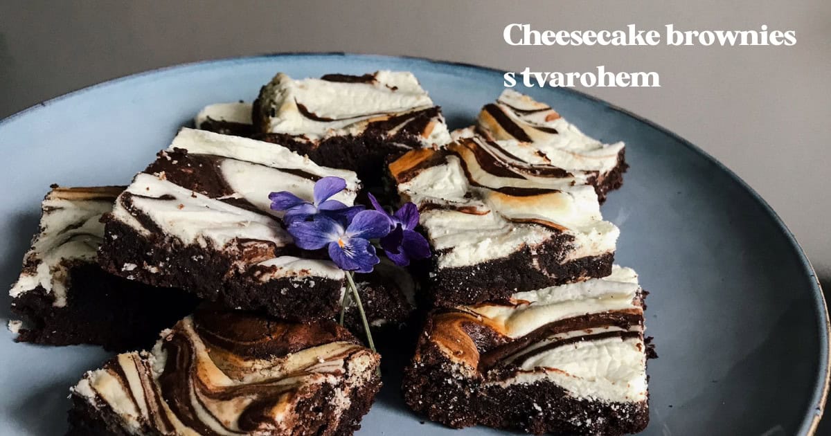 Cheesecake brownies s tvarohom na plech