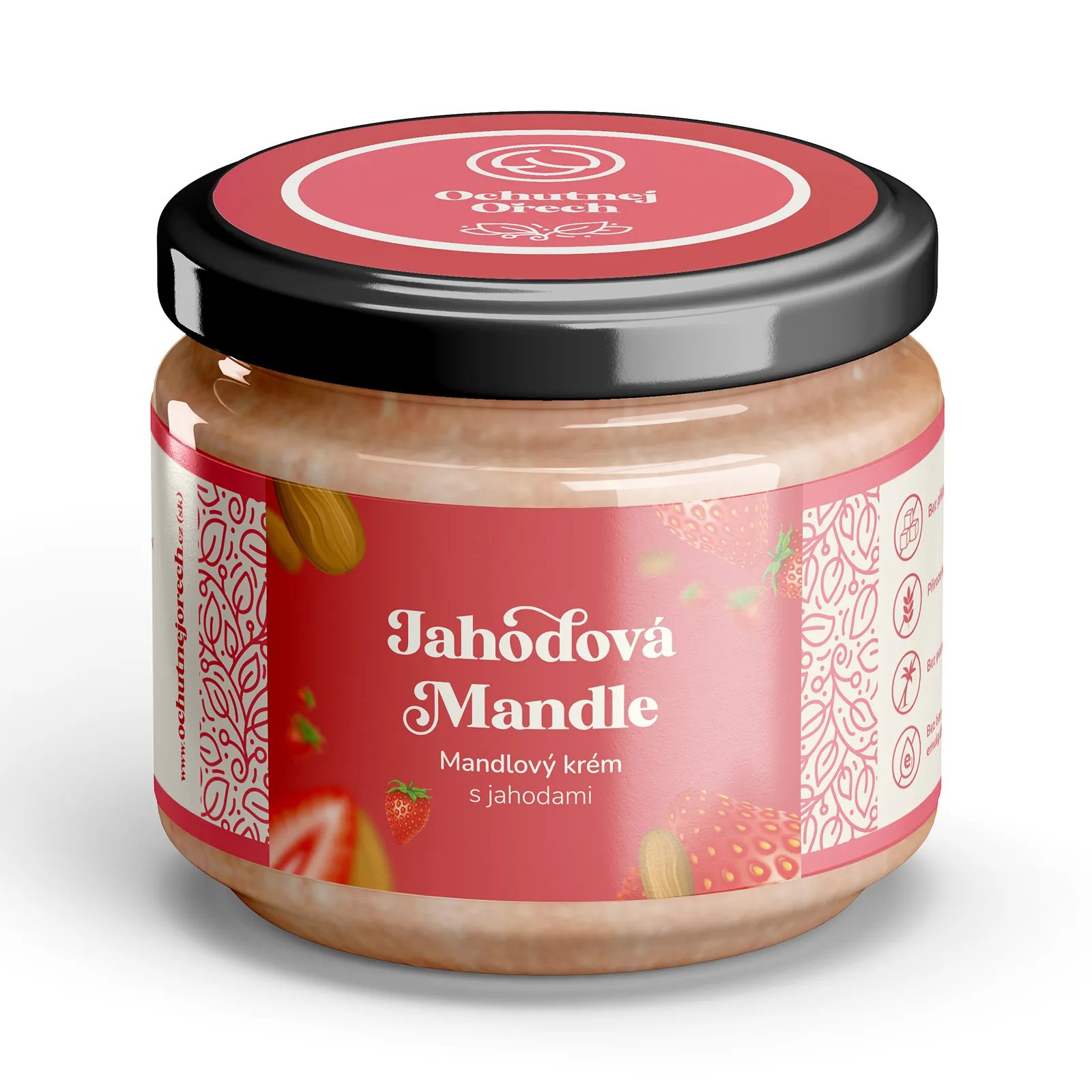 Orechový krém jahodové mandle