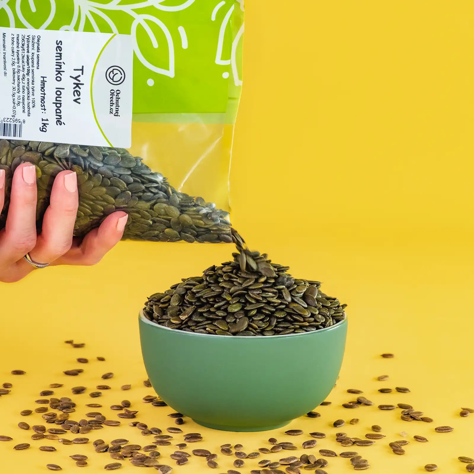 Lúpané tekvicové semienka - tekvica