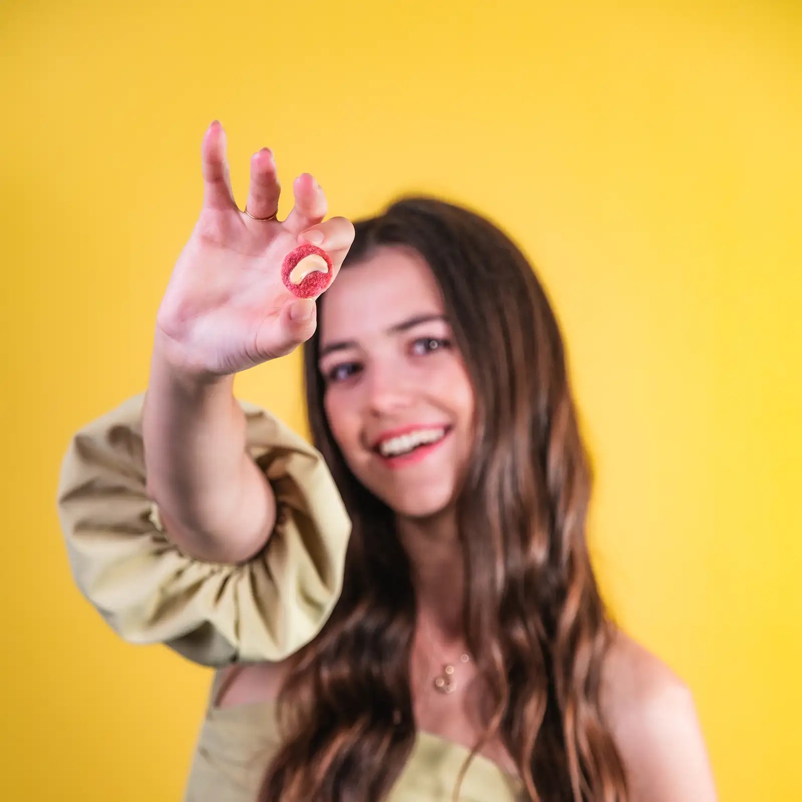 Zmrzlinový kopček jahoda a kešu