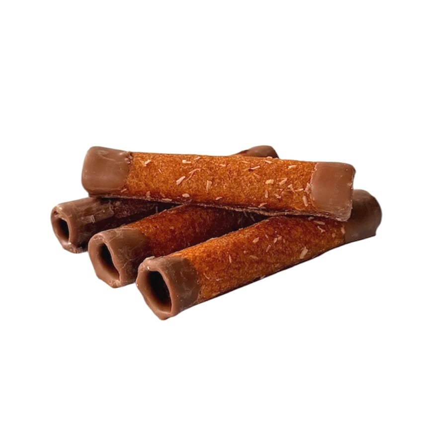 Jablkové trubičky máčané v ČOKOLÁDE BEZ CUKRU so sladidlami