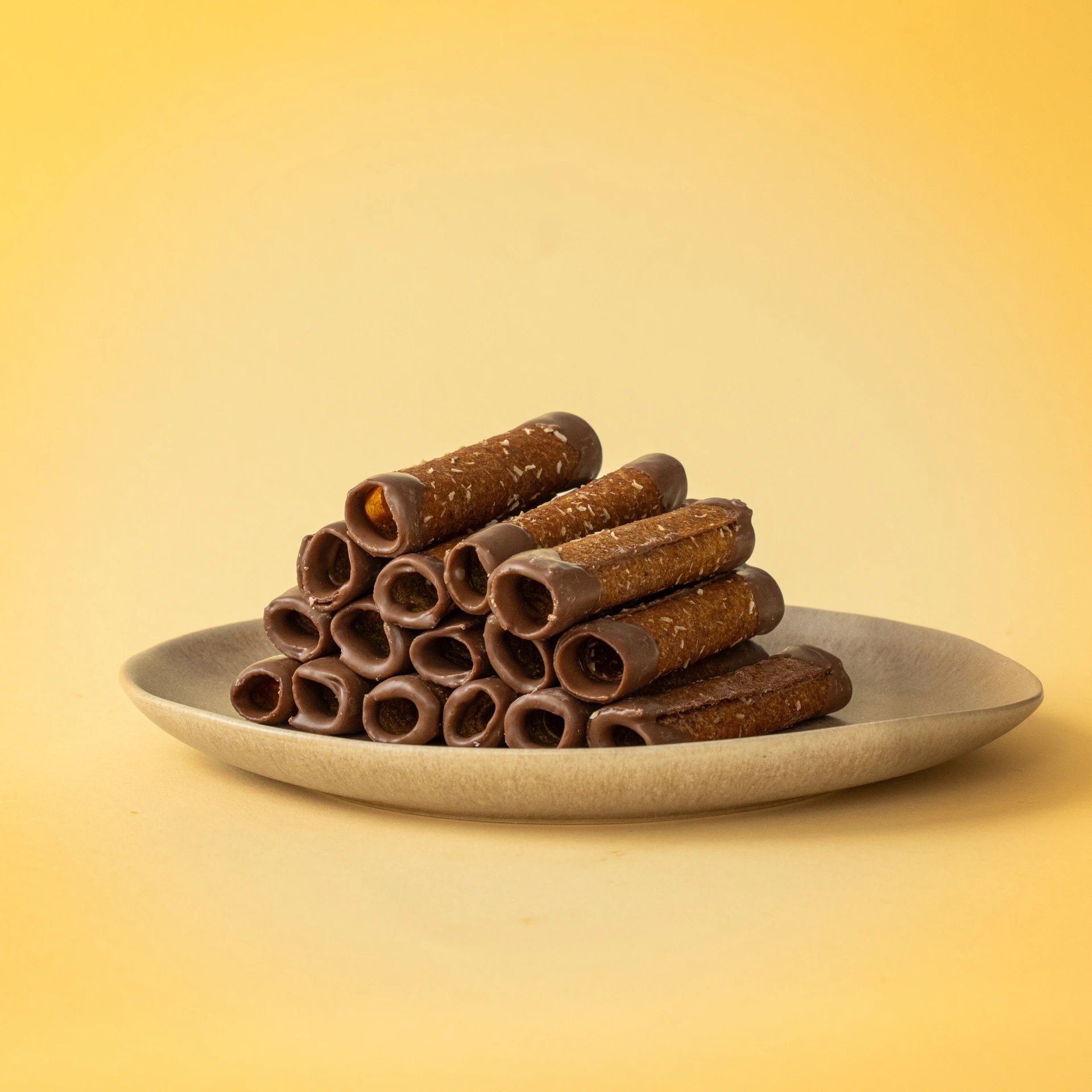 Jablkové trubičky máčané v ČOKOLÁDE BEZ CUKRU so sladidlami