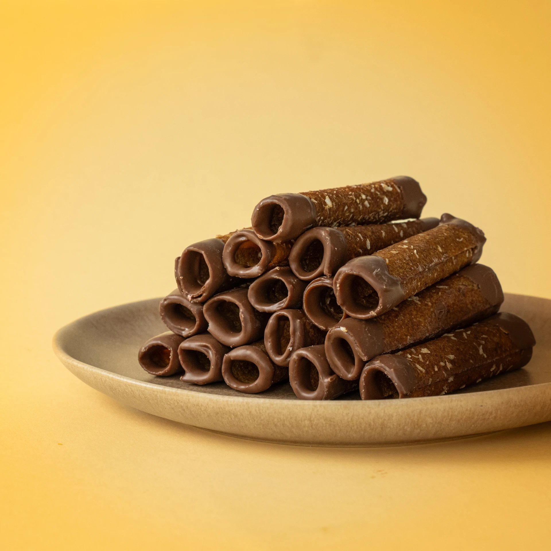 Jablkové trubičky máčané v ČOKOLÁDE BEZ CUKRU so sladidlami