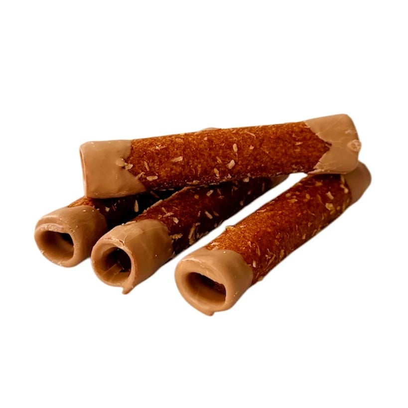 Jablkové trubičky máčané v KARAMELOVEJ poleve dóza