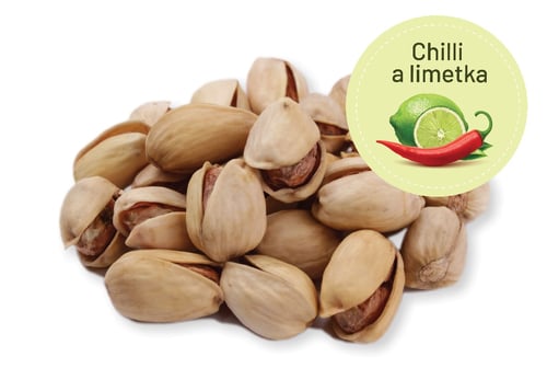 E-shop Ochutnej Ořech Pistácie pražené CHILLI a LIMETKA