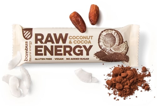E-shop Bombus RAW Energy kokos a kakao 50 g