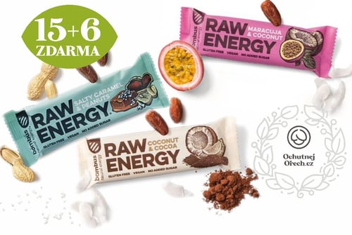 E-shop BOMBUS Raw Energy MIX AKCIA 15 + 6 zadarmo