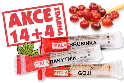 E-shop Antonín Zetík PERLA Akčné balenie tyčinek Brusnica, Goji, Rakytník 14 + 4 zadarmo