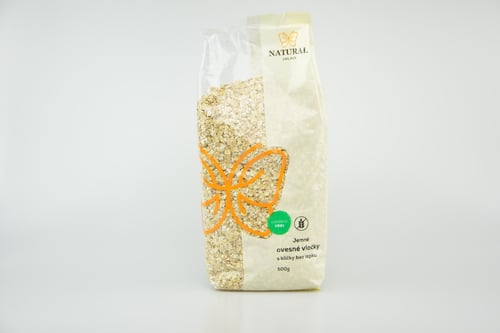 E-shop Natural Jihlava Bezlepkové ovsené vločky s klíčkami England Natural 500g