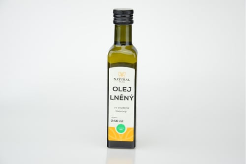 E-shop Natural Jihlava Ľanový olej lisovaný za studena Natural 250 ml