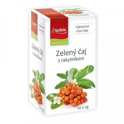 E-shop Apotheke Zelený čaj s rakytníkom 20 vrecúšok