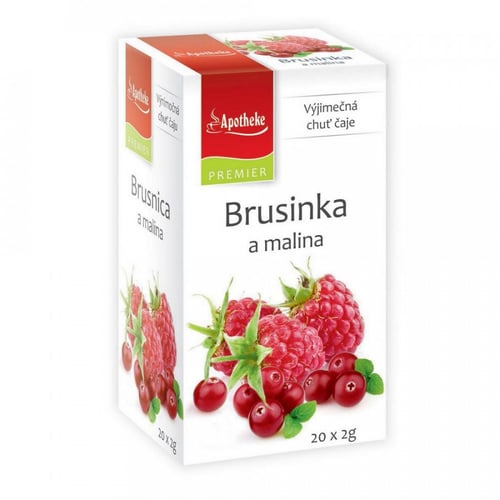 E-shop Apotheke Čaj Brusnica a malina 20 vrecúšok