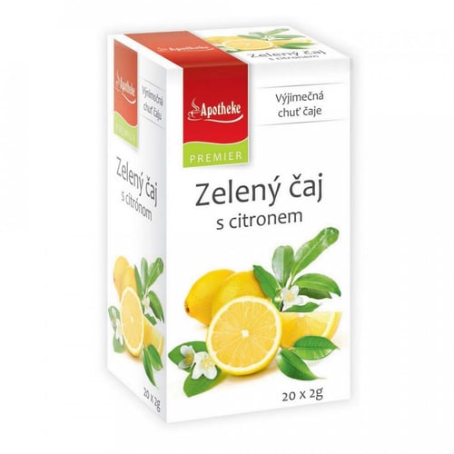E-shop Apotheke Zelený čaj s citrónom 20 vrecúšok