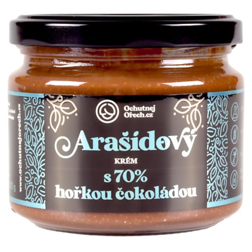 E-shop Ochutnej Ořech Arašidové maslo so 70 % horkou čokoládou 300 g