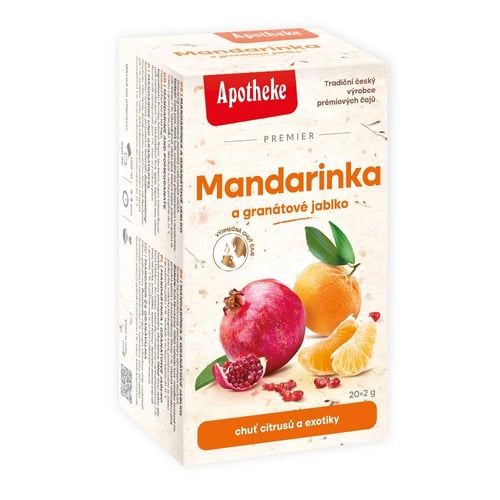 E-shop Apotheke Mandarínka a granátové jablko 20 vrecúšok