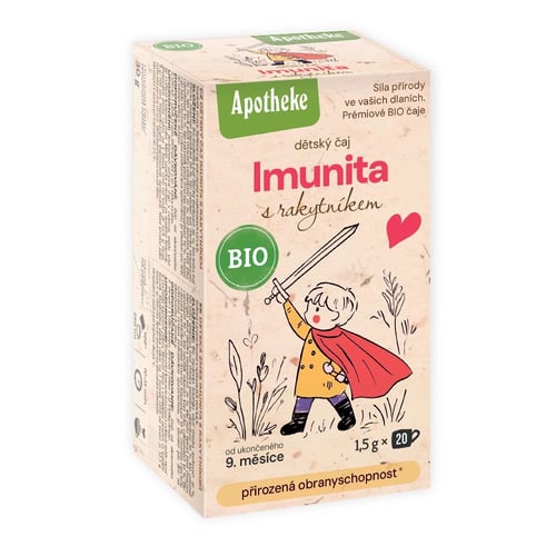 E-shop Apotheke Detský bylinný čaj Imunita s rakytníkom BIO 20 vrecúšok