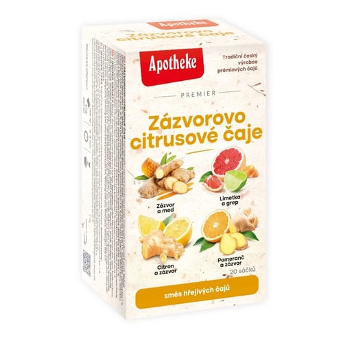 E-shop Apotheke Zázvorovo-citrusové čaje 4v1 20 vrecúšok