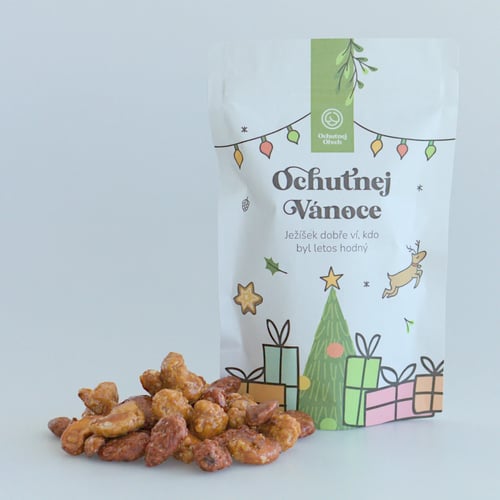 E-shop Ochutnej Ořech Ochutnaj Vianoce - karamelovo-škoricový mix kešu a mandlí